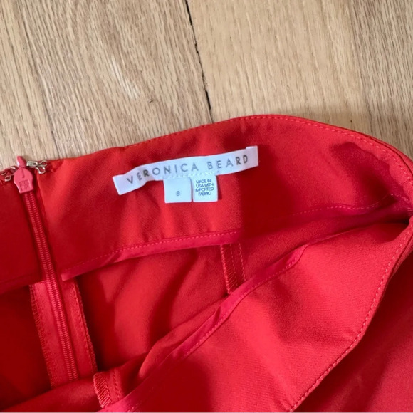 Veronica Beard Honolulu Scuba Pant in Flame Red 8 - Picture 5 of 6